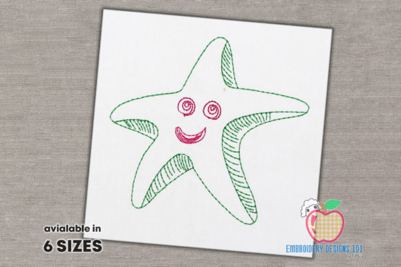 Cartoon Starfish Embroidery