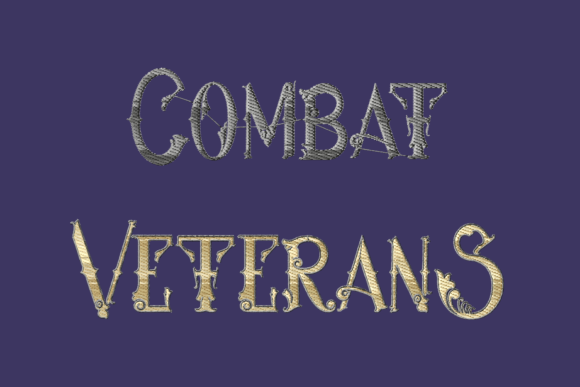 Combat Veterans Embroidery Design