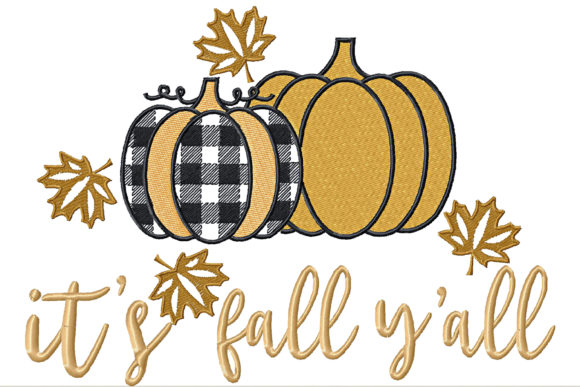 Fall Pumpkins Embroidery Design