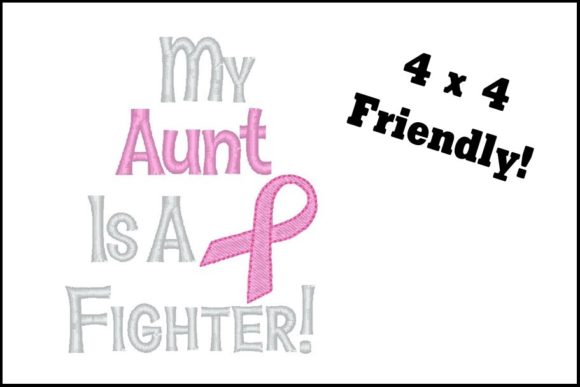 Fighter Aunt Embroidery Design