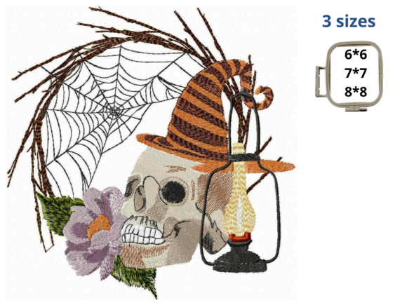 Halloween Skull Embroidery
