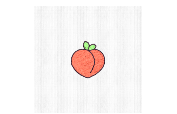 Peach Mini Embroidery Design