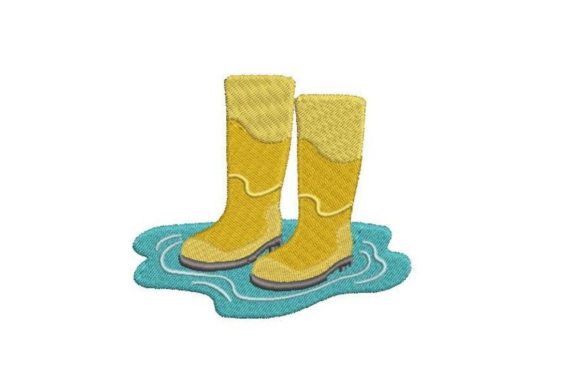 Rainboots: A Creative Fabrica Embroidery Design