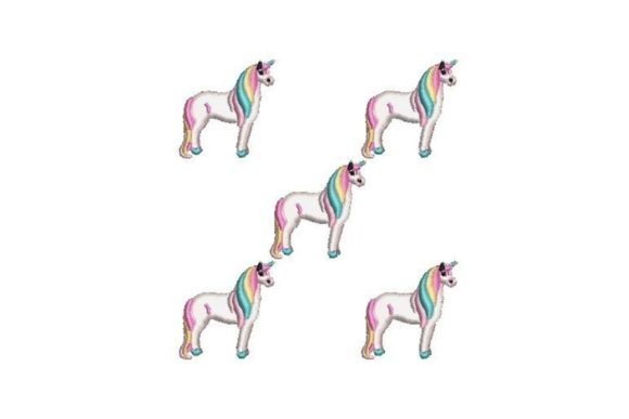 Unicorn Print Embroidery Design